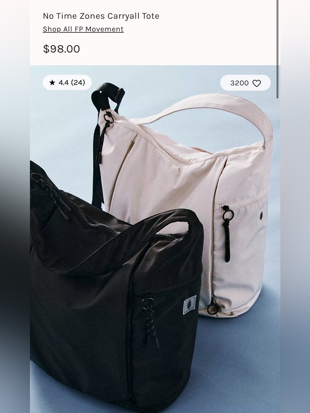 Free People Movement Black Carryall Tote Bag - Picture 3 of 13